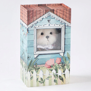 Медведь Lina TeddyTales, в костюмчике Зеленого динозавра, молочный, брелок, XS, 15 см